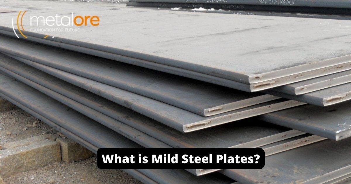 An informative image depicting mild steel plates, highlighting their properties and applications in various industries.